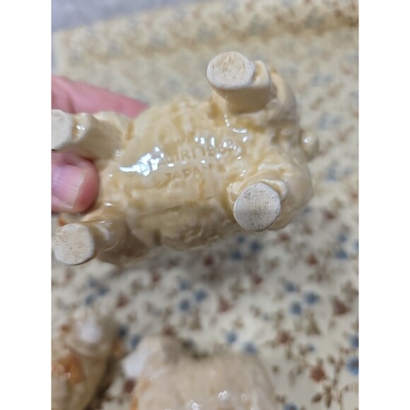 OTAGIRI Sheep Lamb Salt And Pepper Shaker Set Vintage 1983 Stickers‎ NO STOPPERS - Picture 4 of 7